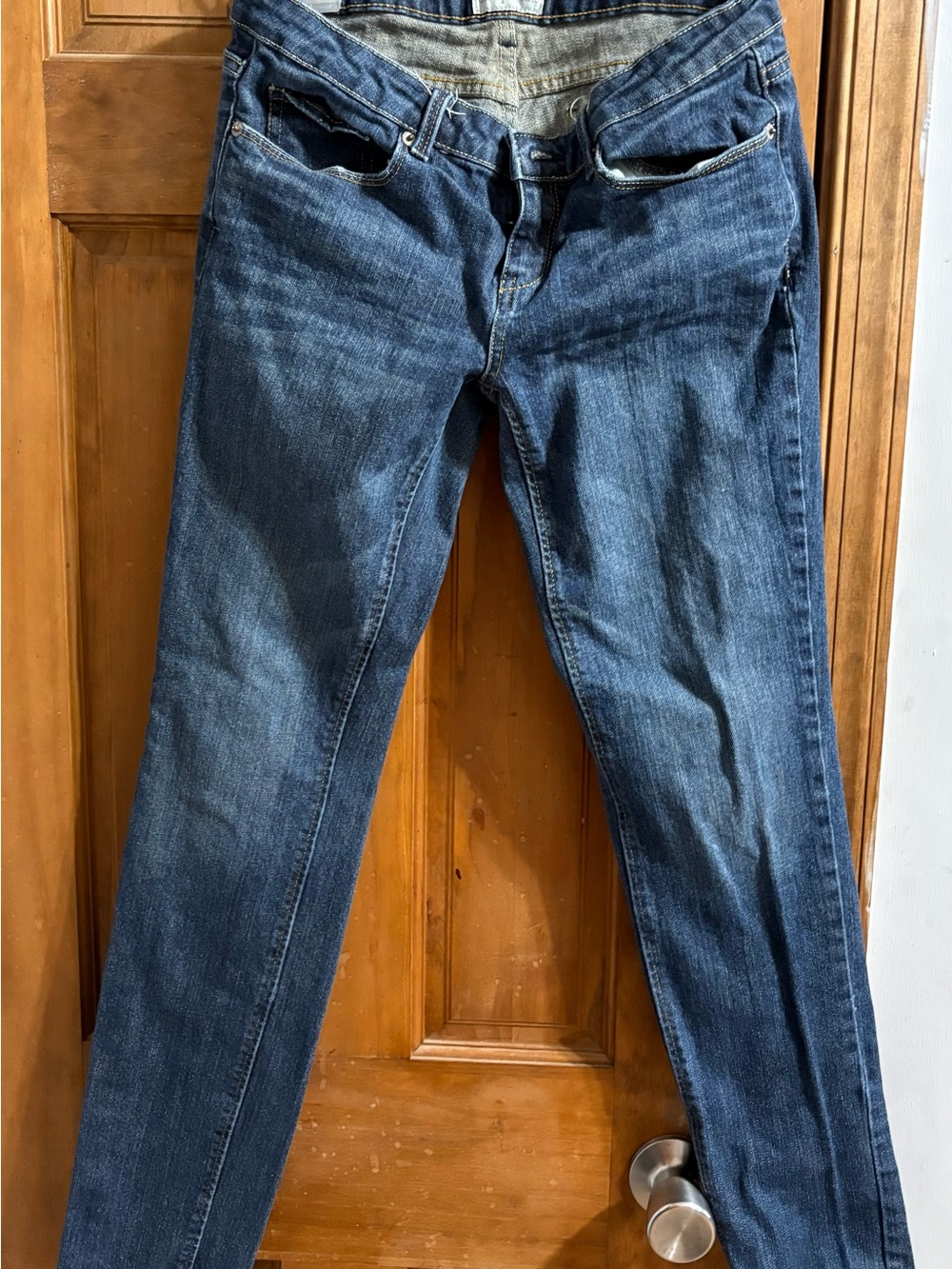 Aeropostale Women Slim Straight Jeans - Dark Blue Denim